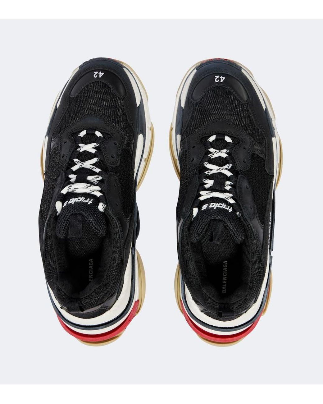 Balenciaga Black Triple S Sneakers, 100% Polyester for men