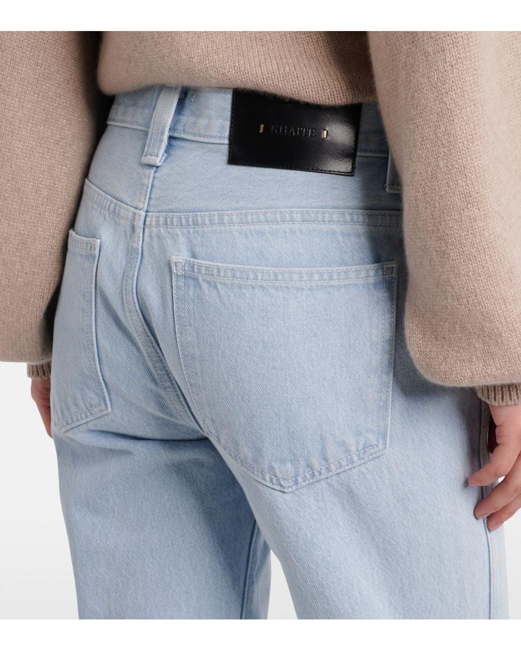 Khaite Blue Farley Straight Jeans