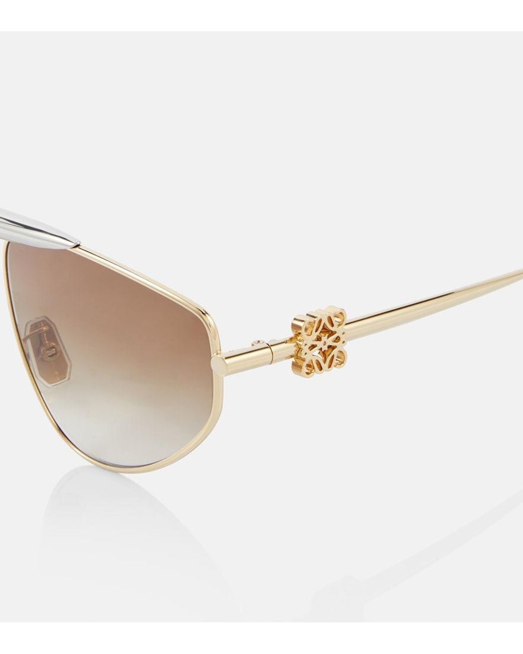 Loewe White Spoiler Aviator Sunglasses