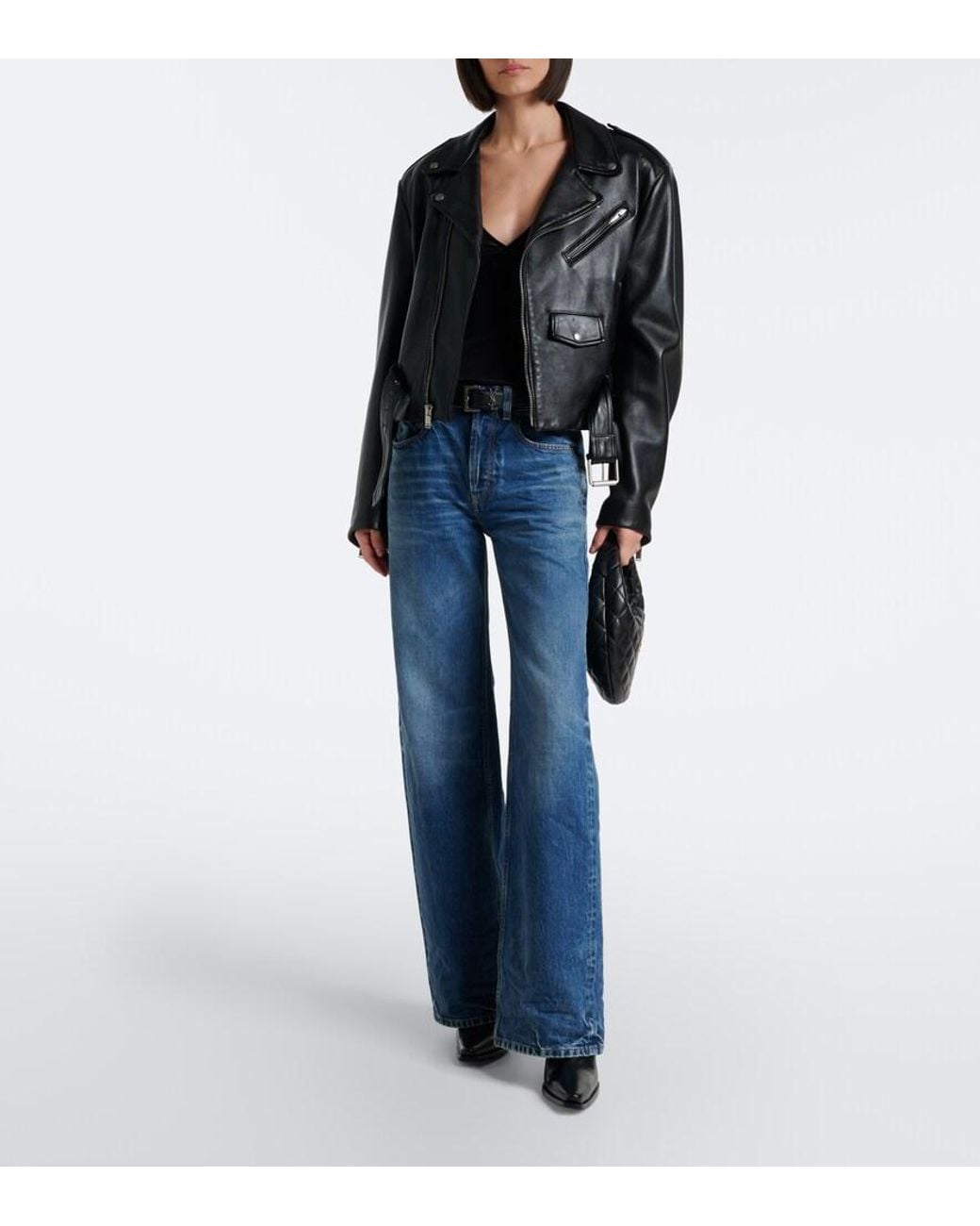 Saint Laurent Black Dylan Leather Chelsea Boots