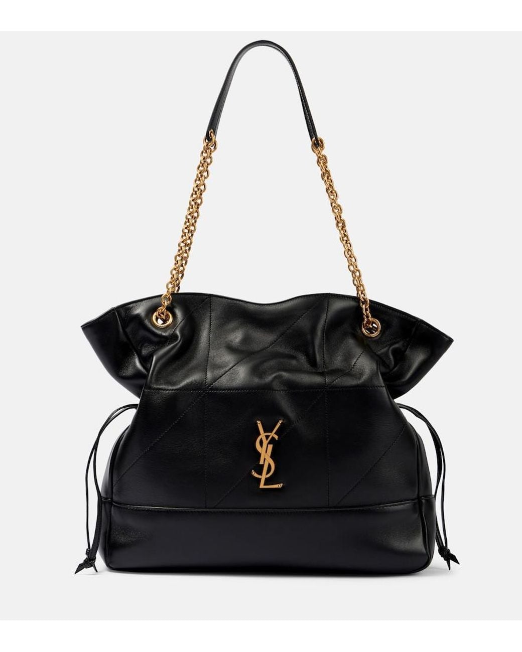 Saint Laurent Black Jamie Shopping Medium Leather Tote Bag