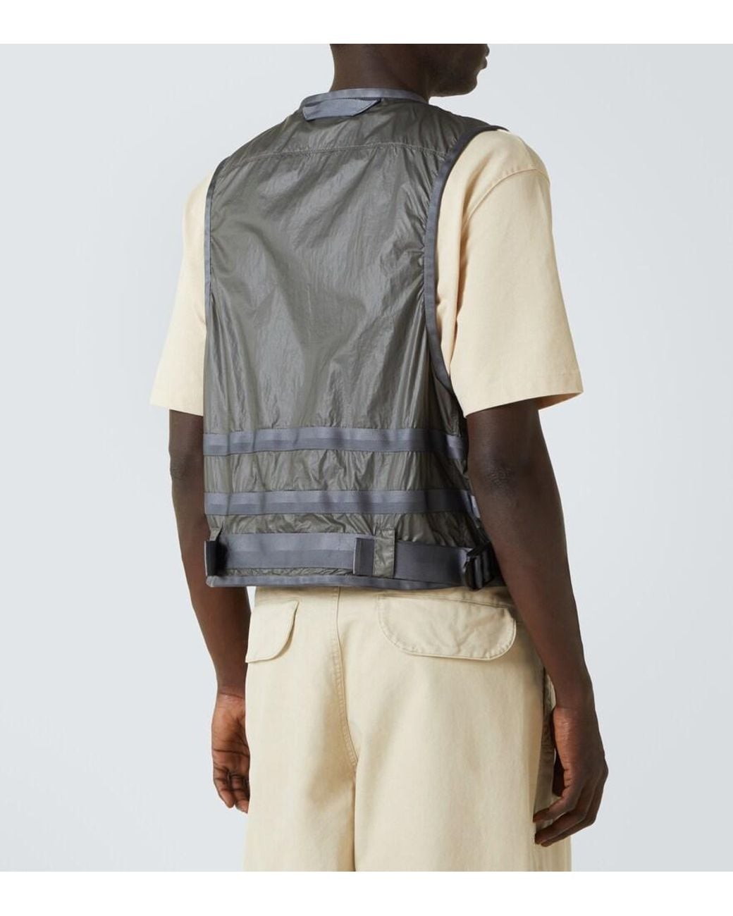 C P Company Gray Cs Ii Logo Technical Vest for men