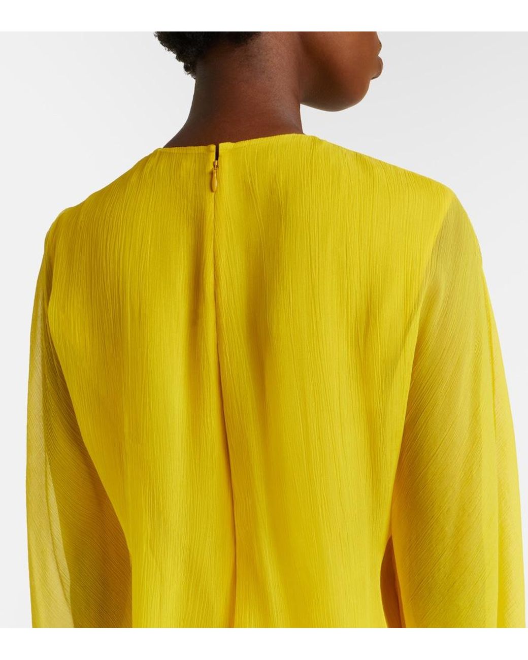 Givenchy Yellow Belted Silk Gown