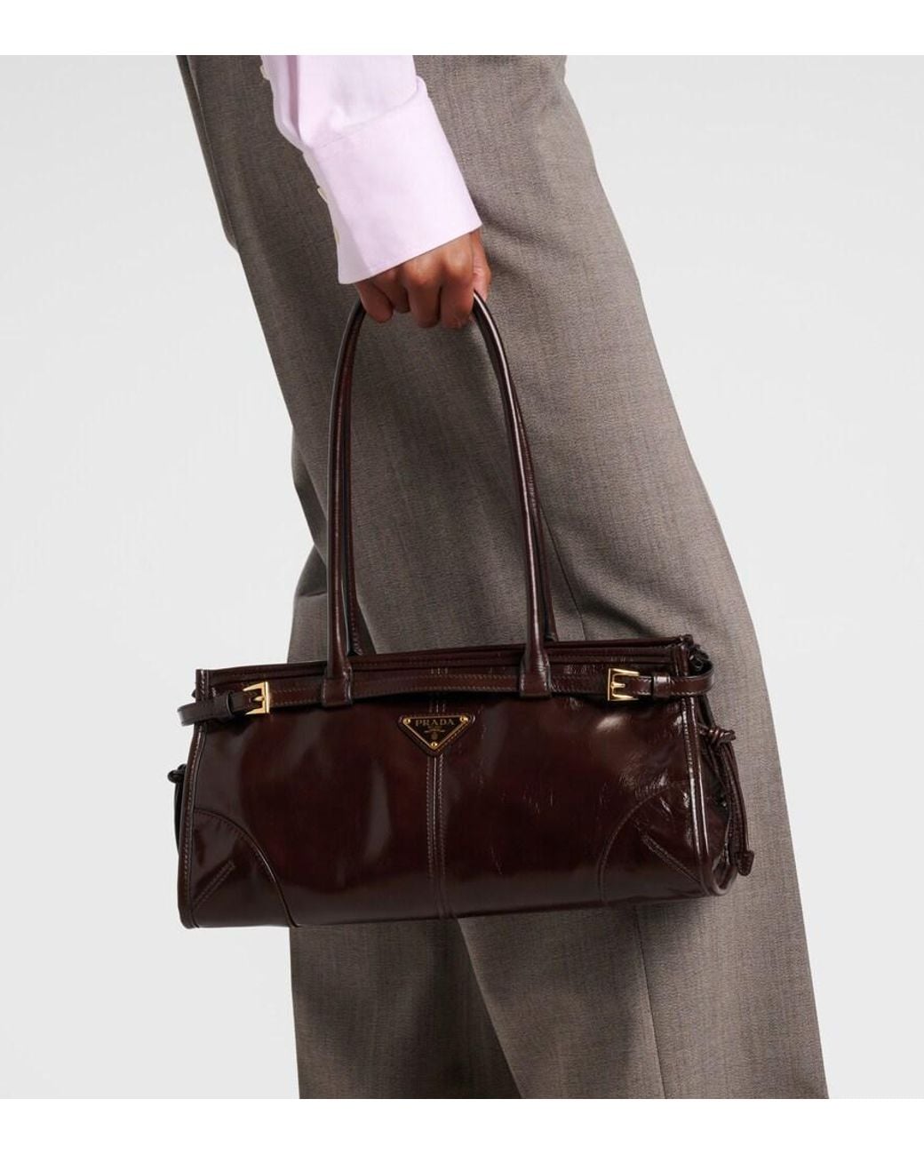 Prada Black Bonnie Medium Leather Shoulder Bag