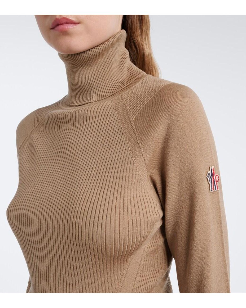 Moncler Natural Wool-Blend Turtleneck Sweater