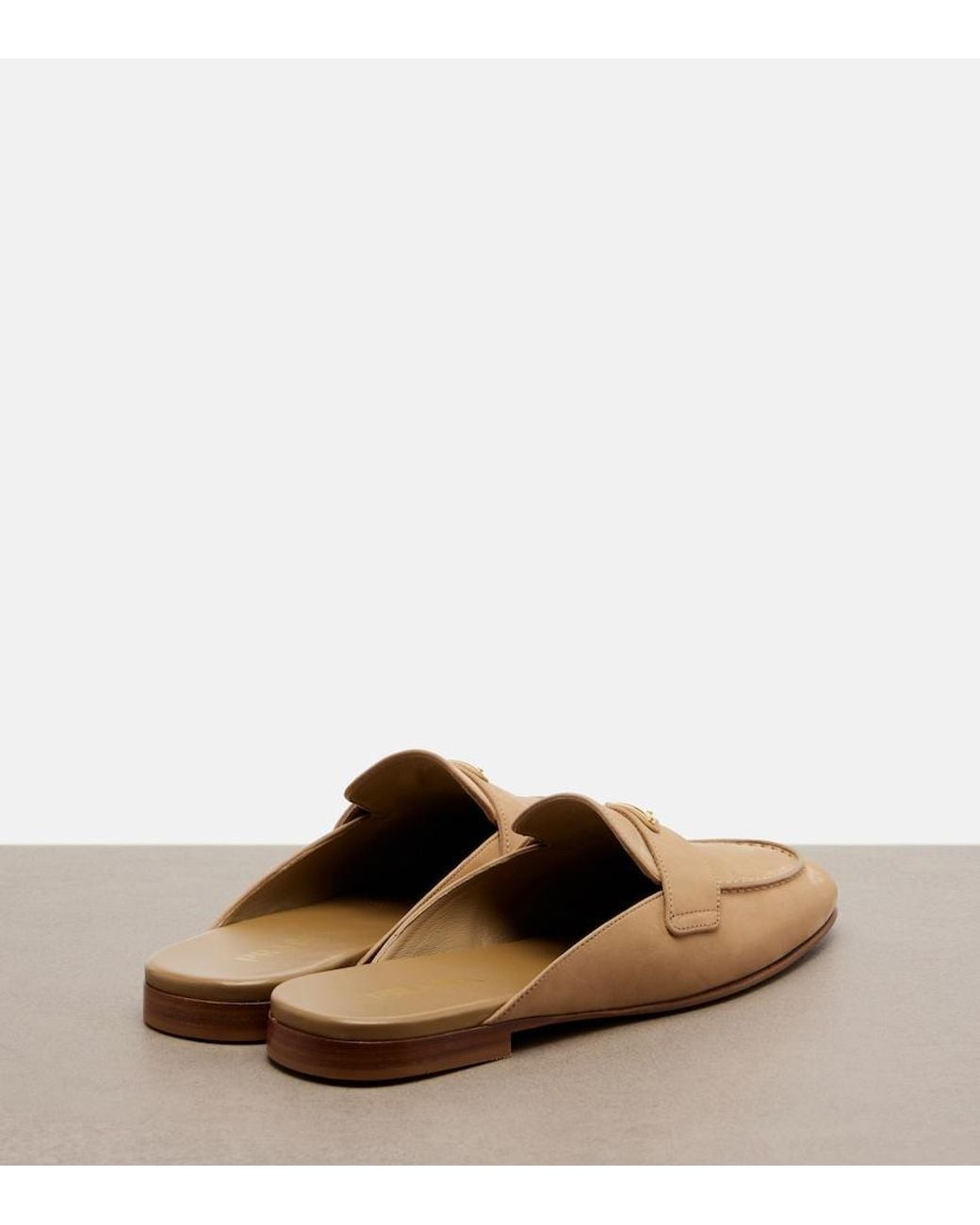Prada Natural Suede Mules