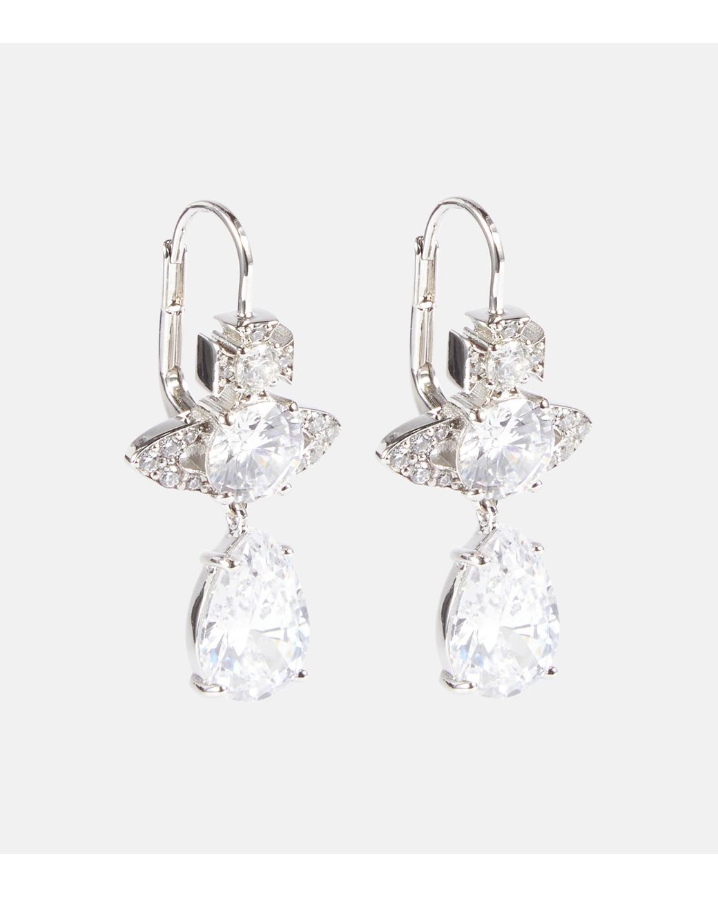 Vivienne Westwood Ismene Crystal Drop Earrings in White | Lyst