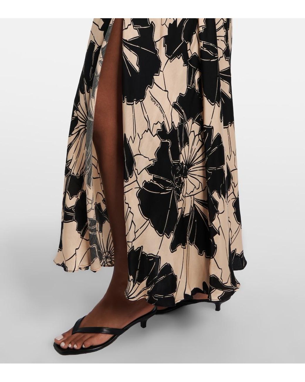 Poupette White Carla Floral Halterneck Maxi Dress