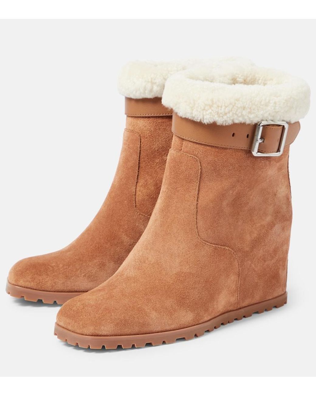 Jonathan Simkhai Brown Avery Suede Wedge Ankle Boots