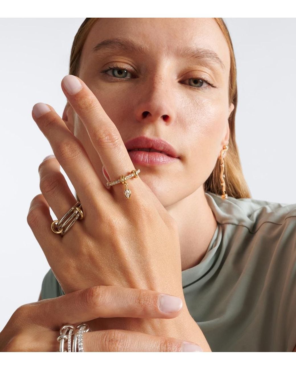 Spinelli Kilcollin White Solarium Sterling And 18Kt Ring
