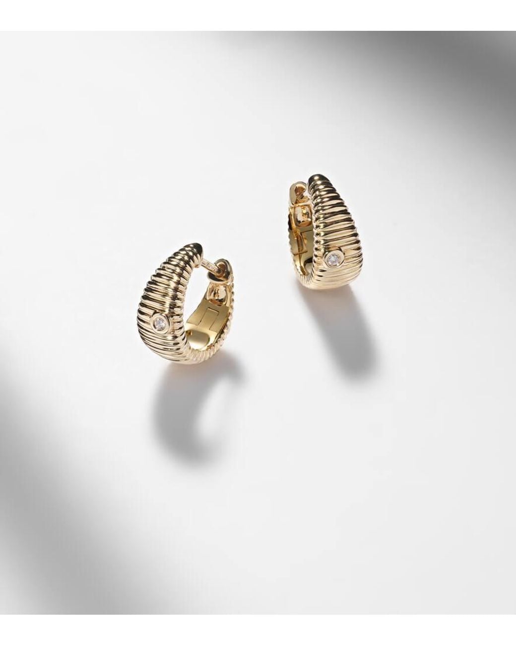 Yvonne Léon Metallic Ohrringe Berlingot Nano Aus 9Kt Gelbgold (375/1000) Mit Diamanten