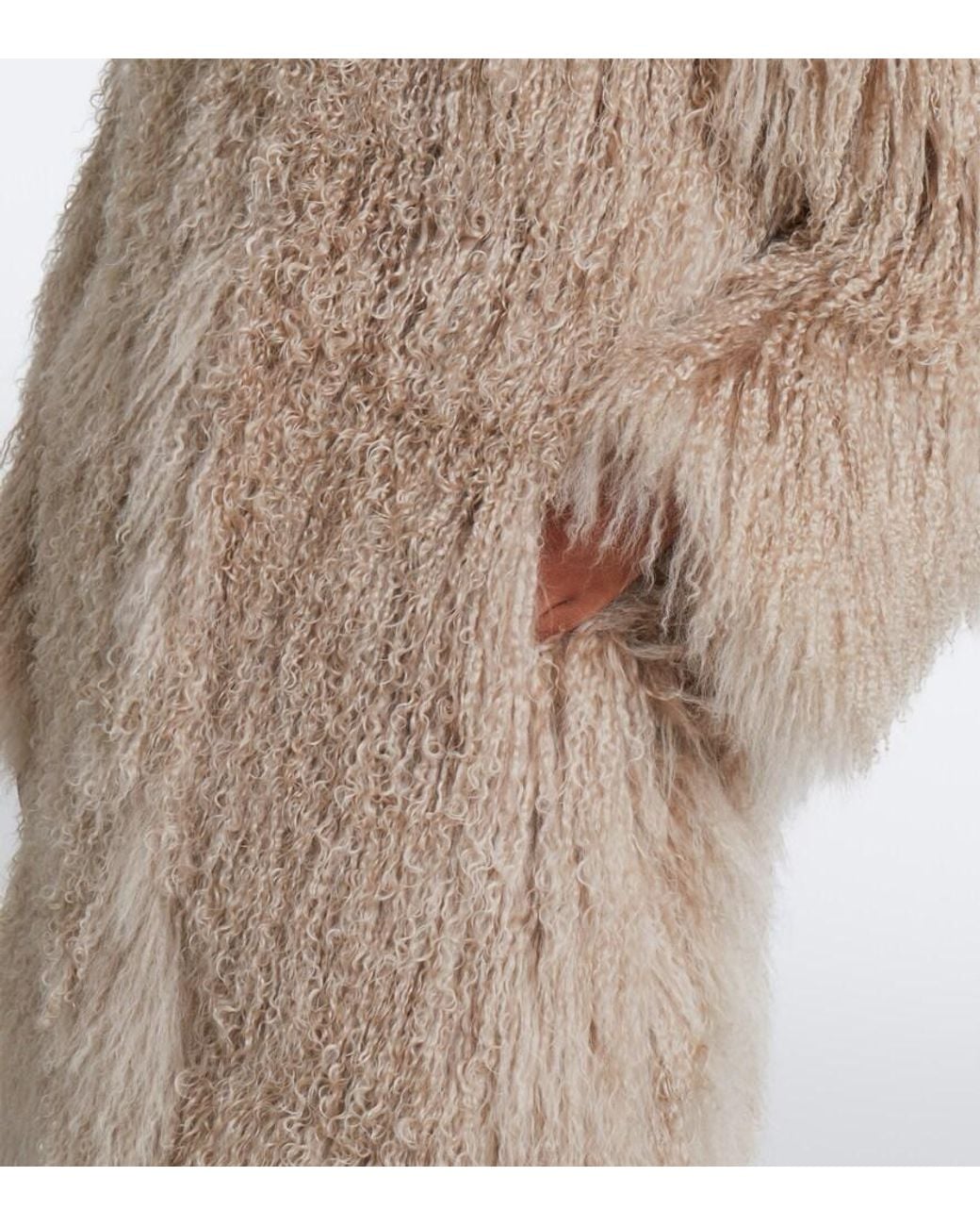 Yves Salomon Natural Shearling Coat