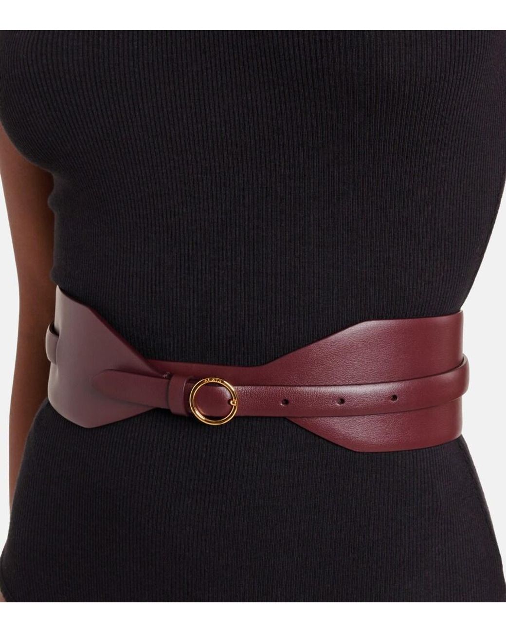 Alaïa Purple Leather Belt