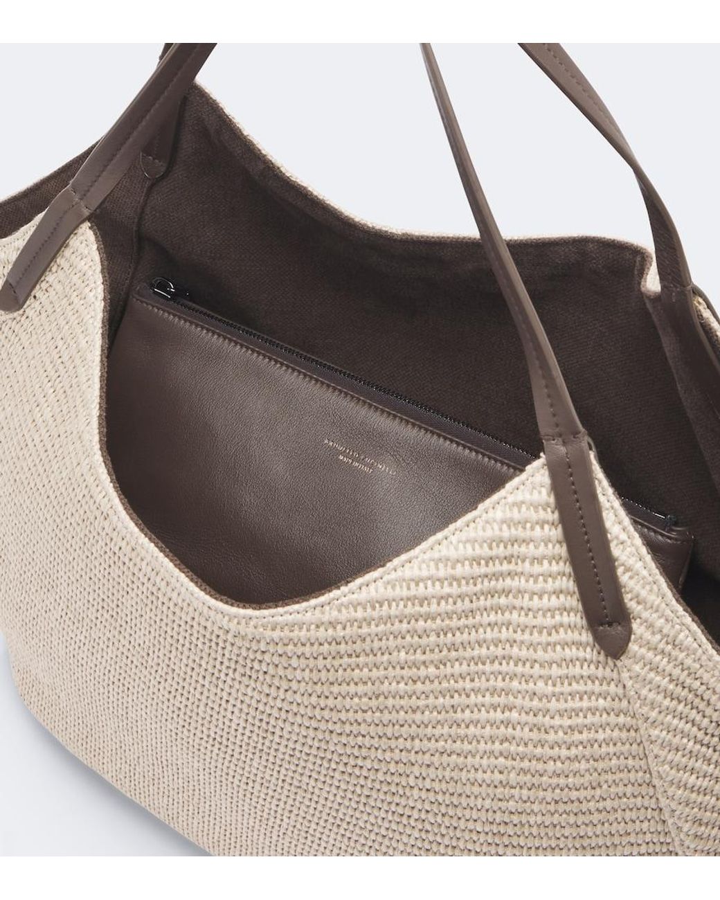 Brunello Cucinelli Natural Reversible Raffia-Effect Shopper