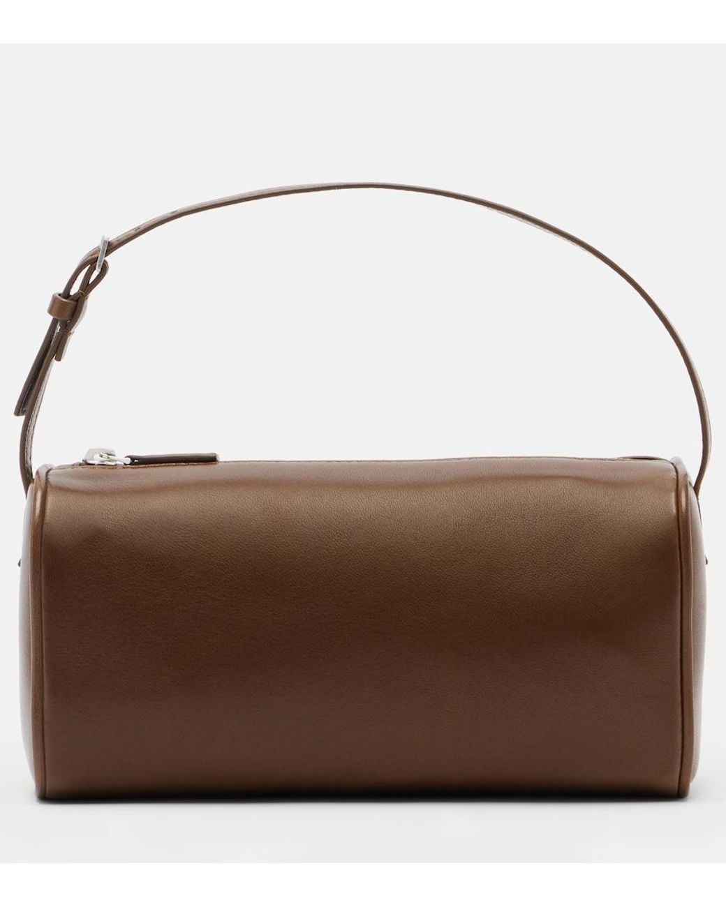 The Row Brown '90S Suede Top-Handle Bag