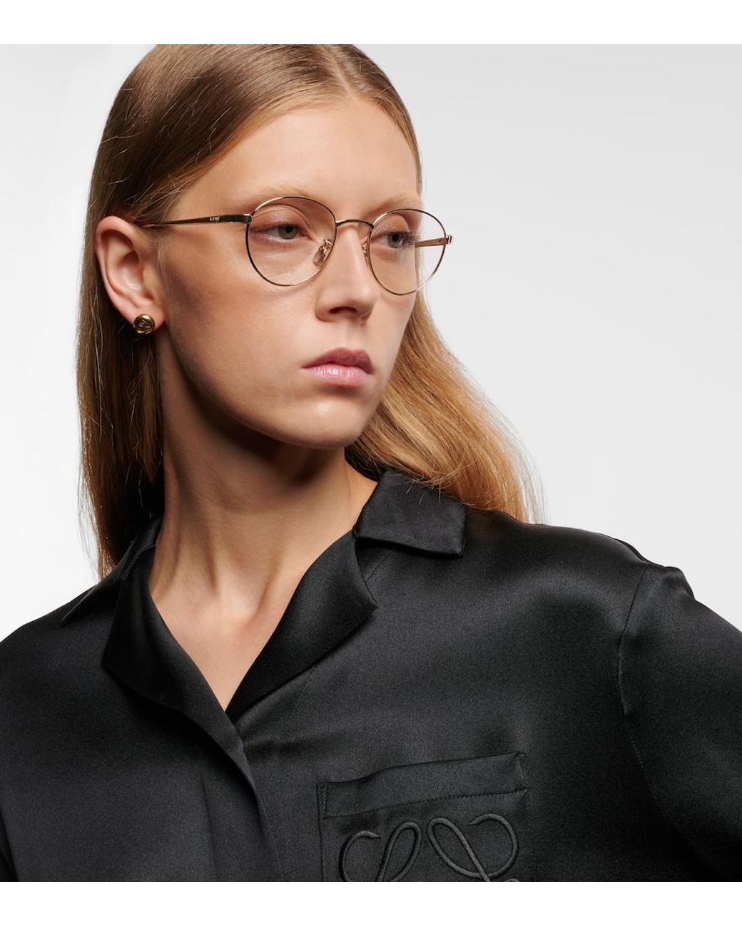 Loewe Metallic Slim Round Glasses
