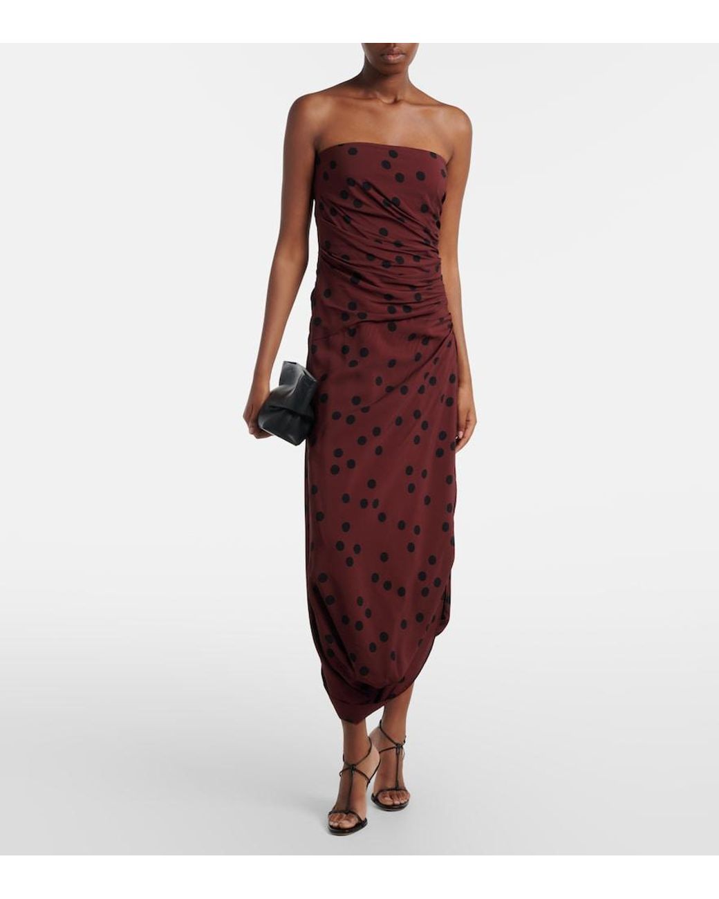 Proenza Schouler Purple Nayara Polka-Dot Maxi Dress