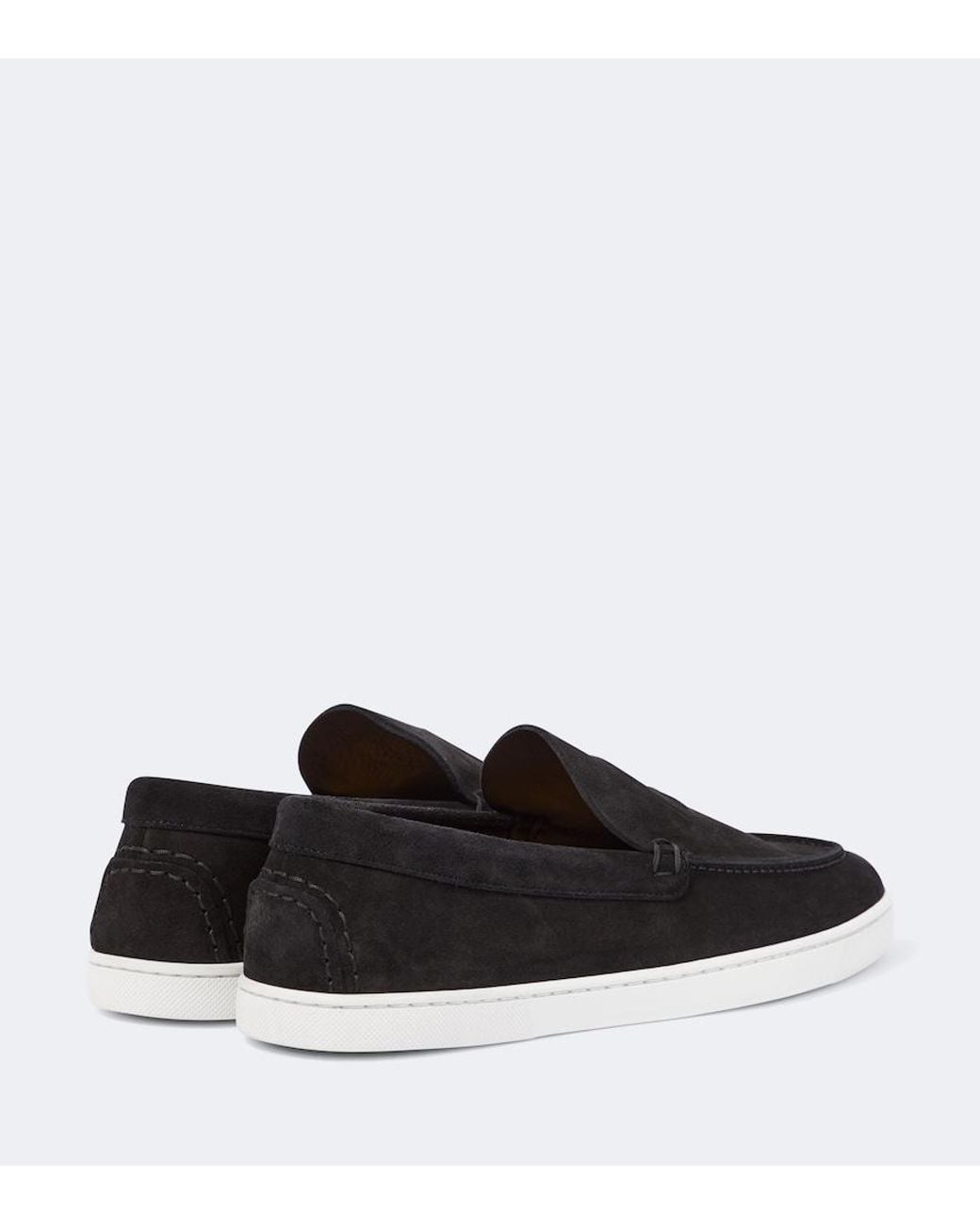 Christian Louboutin Black Varsiboat Suede Loafers for men