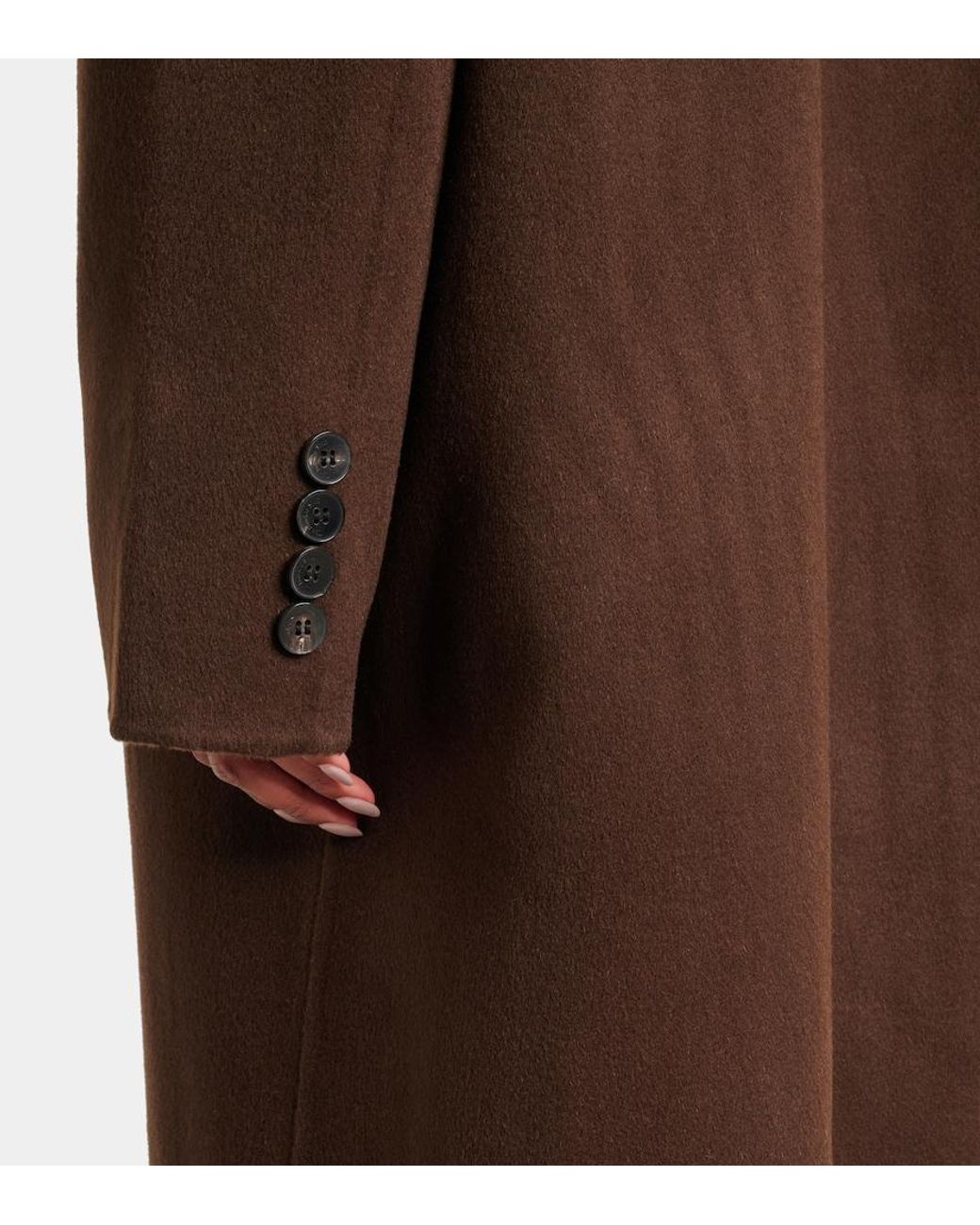 Frankie Shop Brown Mantel Gaia Aus Einem Wollgemisch
