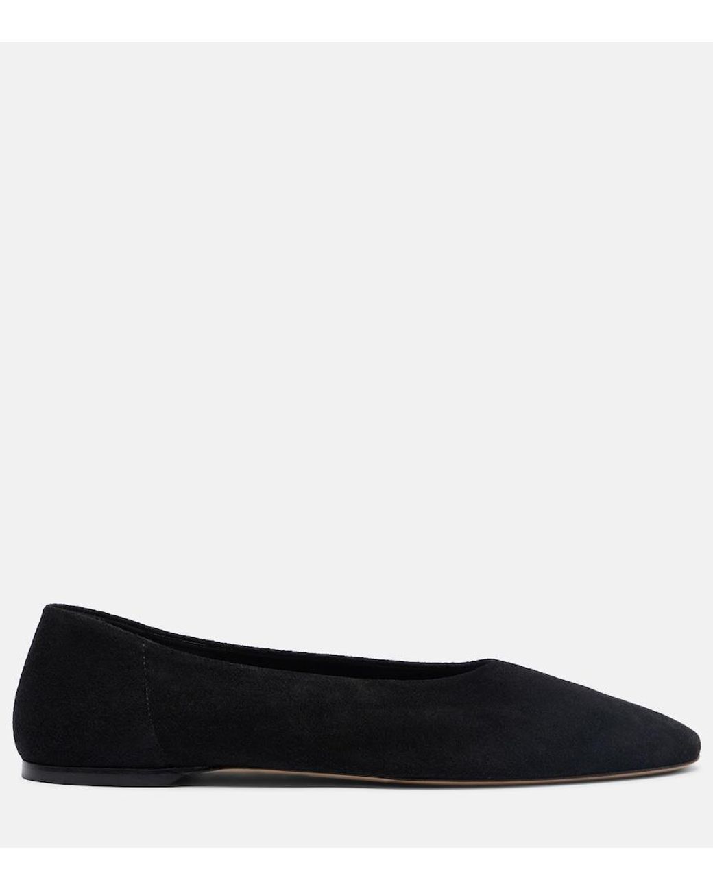 Totême Blue Suede Ballet Flats