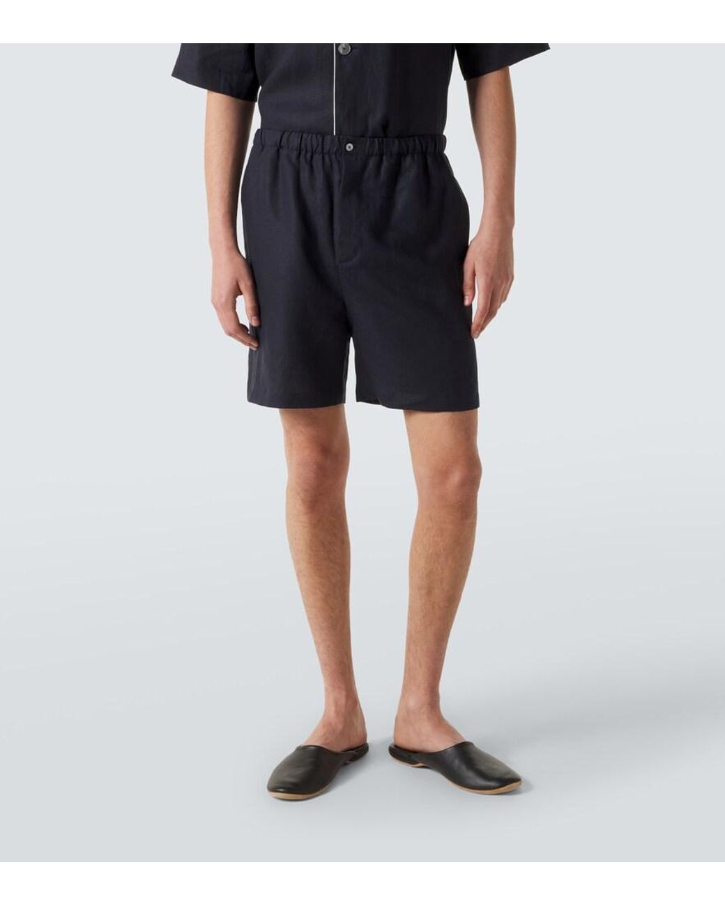 Zegna Black Linen Pajamas for men