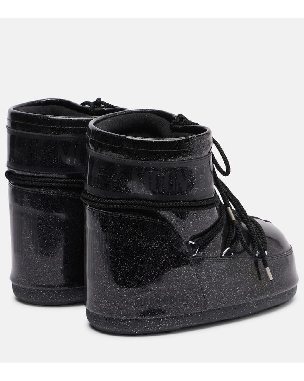 Moon Boot Black Icon Low Glitter Snow Boots