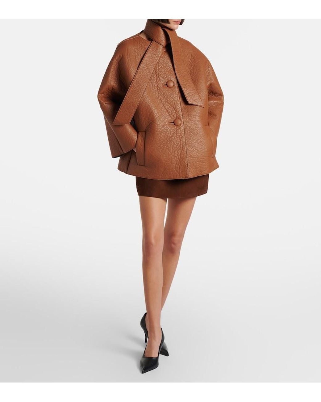Prada Brown Lederjacke
