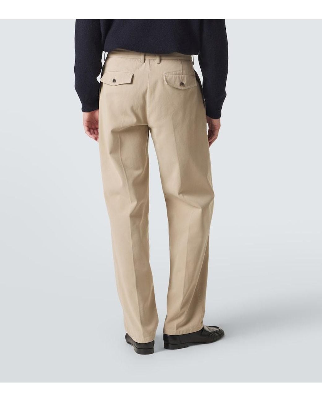 The Row Natural Tomasino Cotton Twill Straight Pants for men