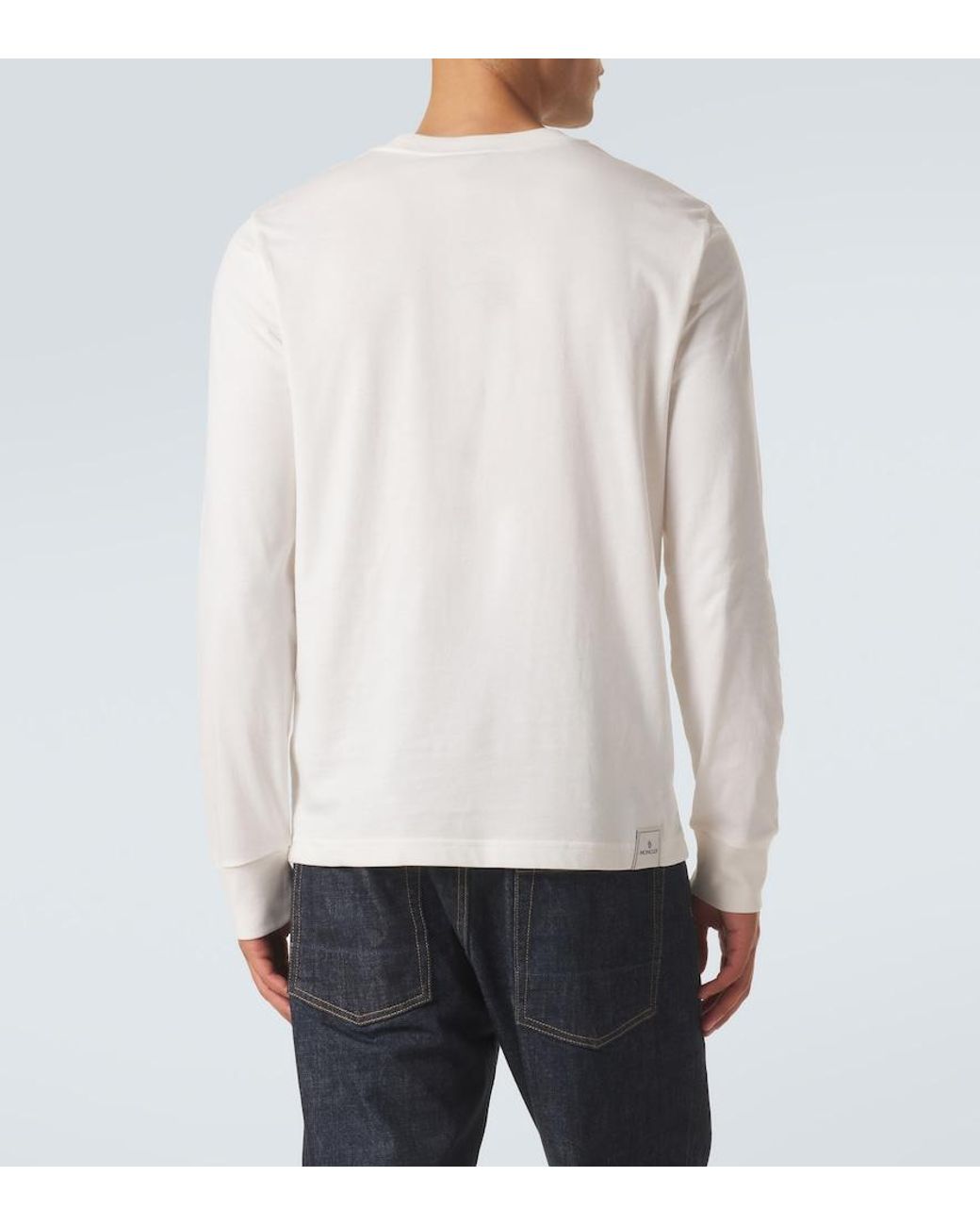 Moncler White Cotton Jersey T-Shirt for men
