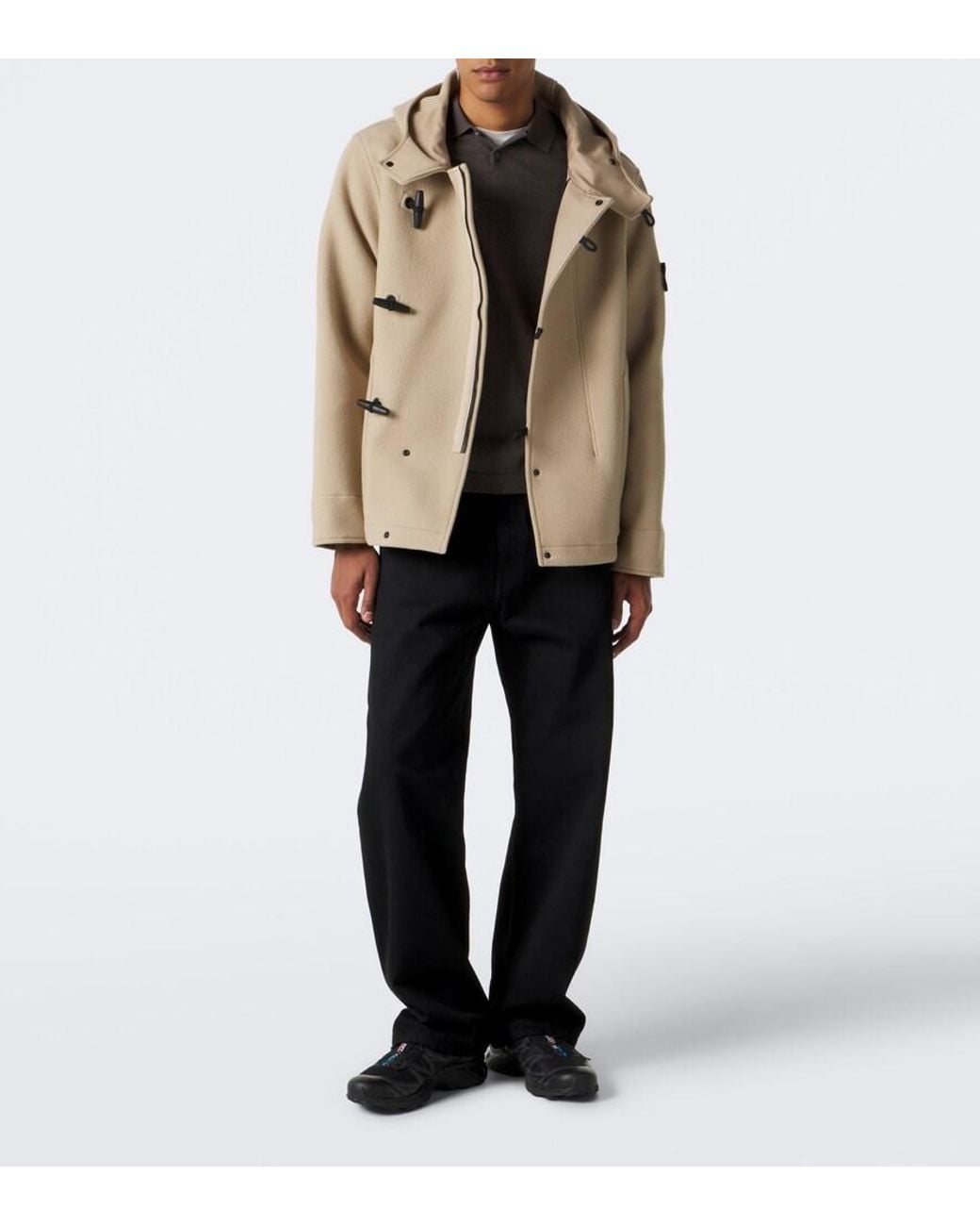 Stone Island Natural Heavy Melton Wool And Cashmere Parka for men