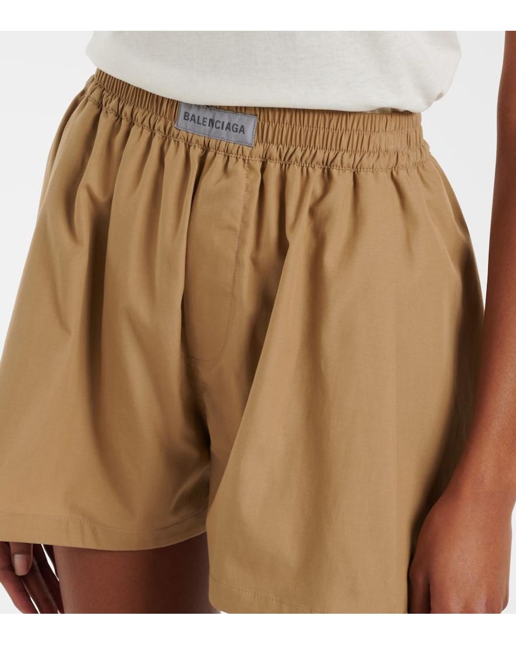 Balenciaga Natural Logo Shorts