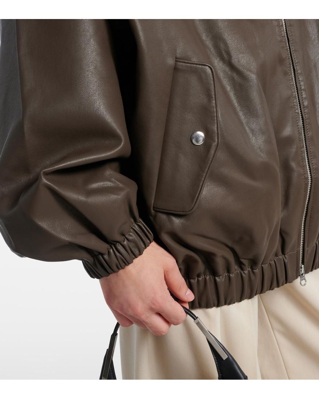 Frankie Shop Brown Senta Bomber Jacket