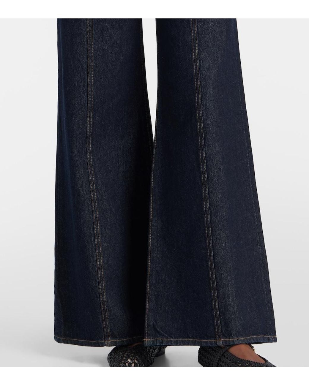 Ulla Johnson Blue Bianca High-Rise Wide-Leg Jeans