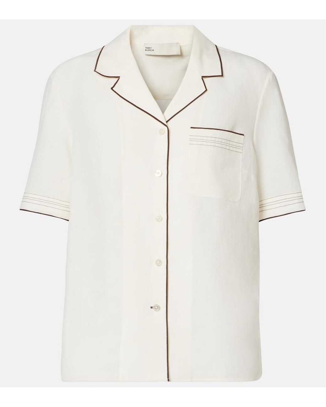 Tory Burch White Short-Sleeved Shirt