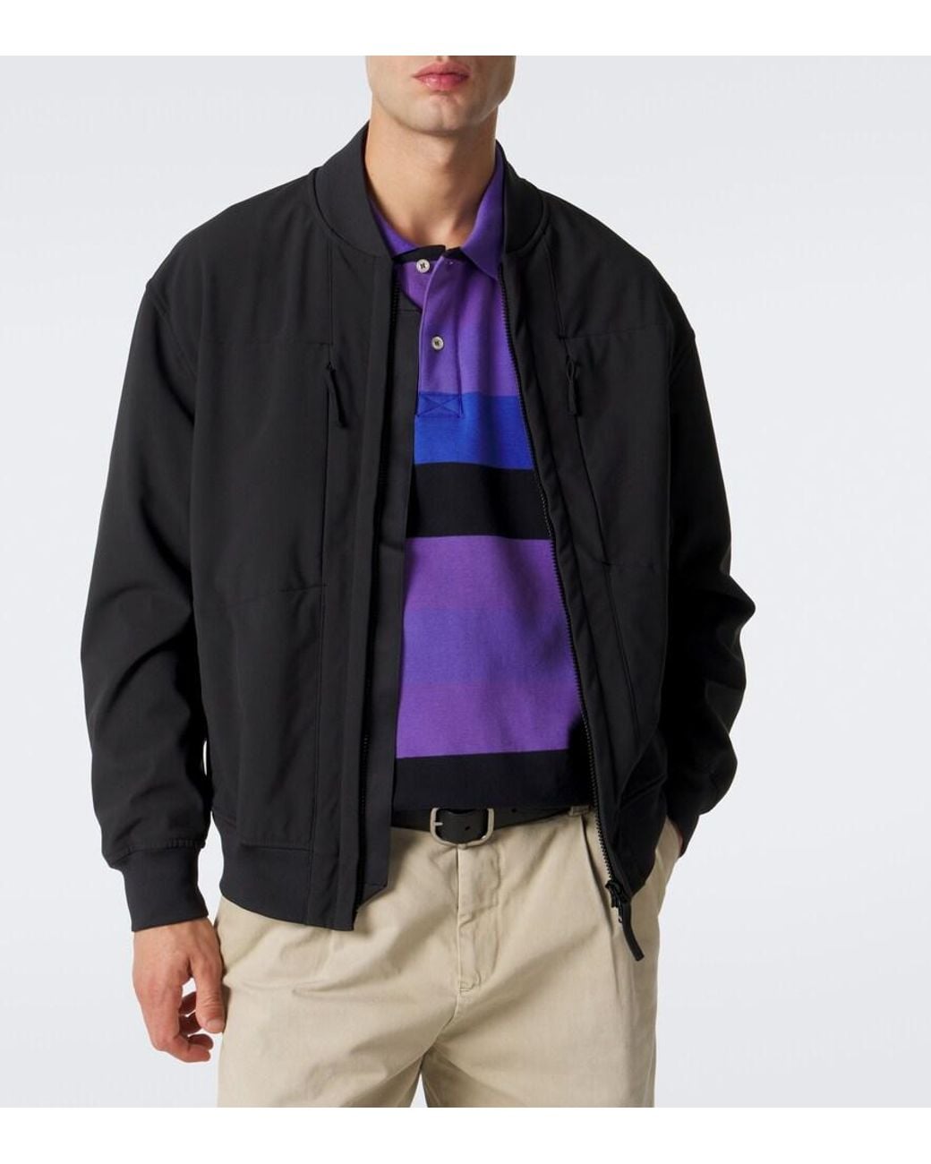 Stone Island Black Compass Technical Bomber Jacket for men
