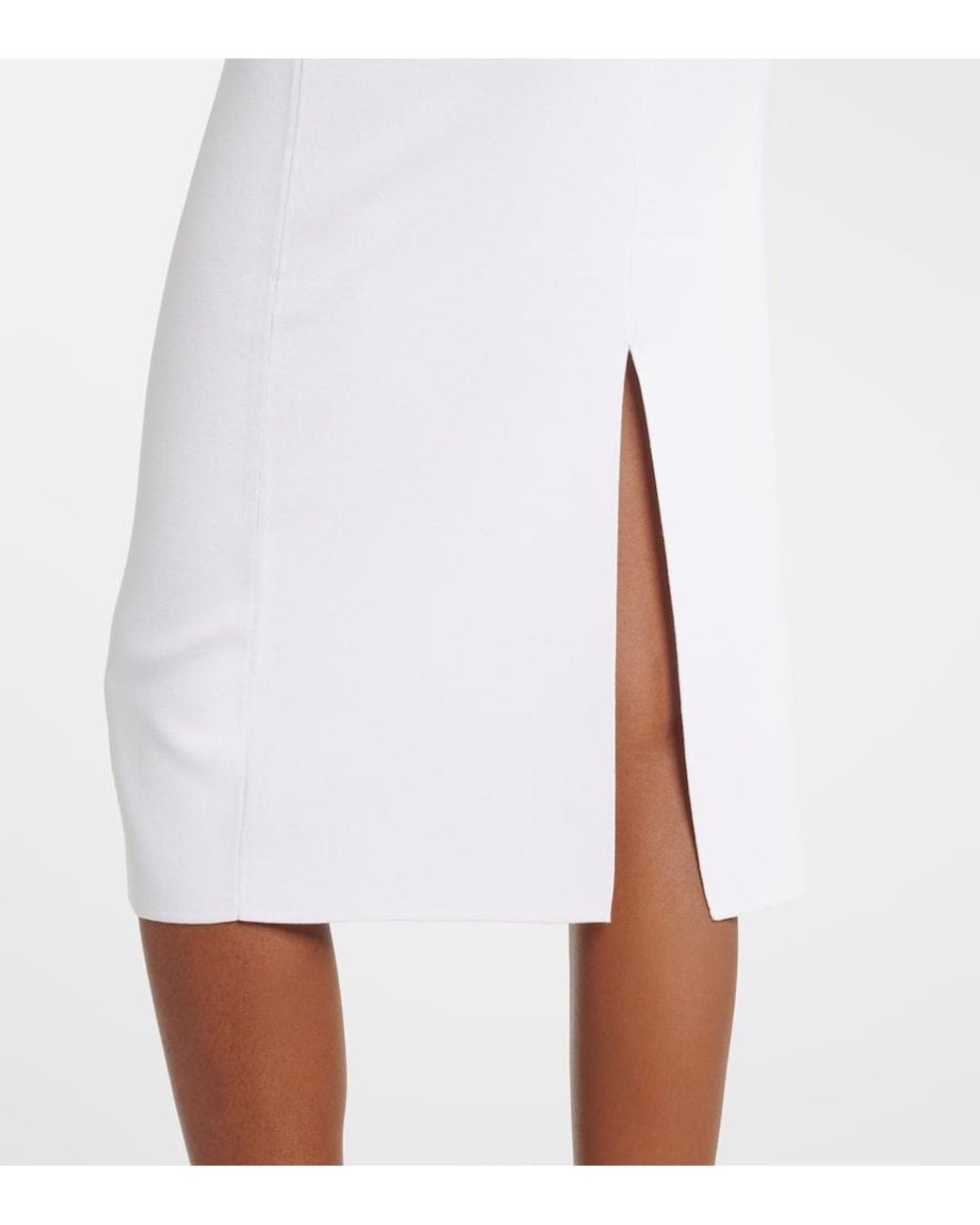 Max Mara White Gennaio Knitted Pencil Skirt