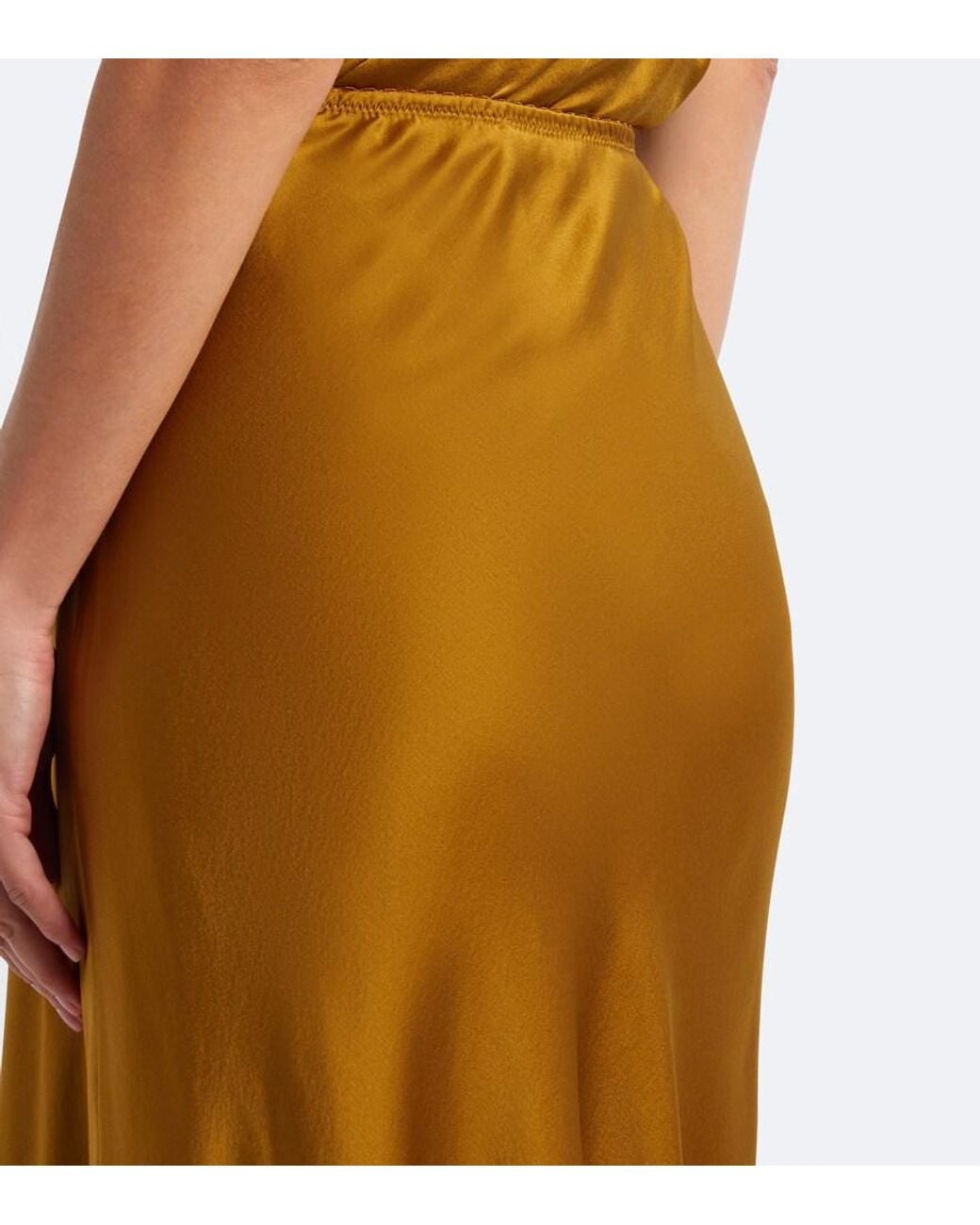 Zimmermann Natural Clash Lace-Trimmed Silk Satin Slip Skirt
