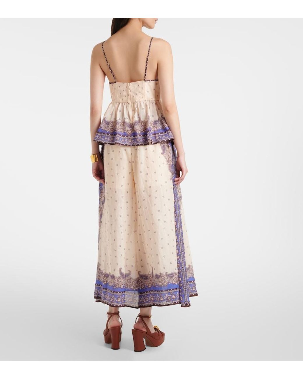 Zimmermann Natural Maxine Printed Top