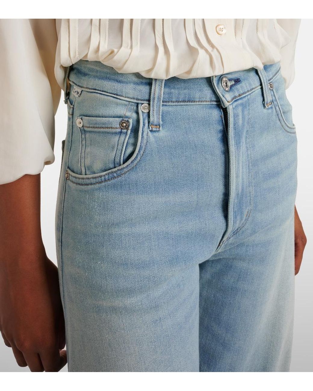 Citizens of Humanity Blue Amari High-Rise Wide-Leg Jeans