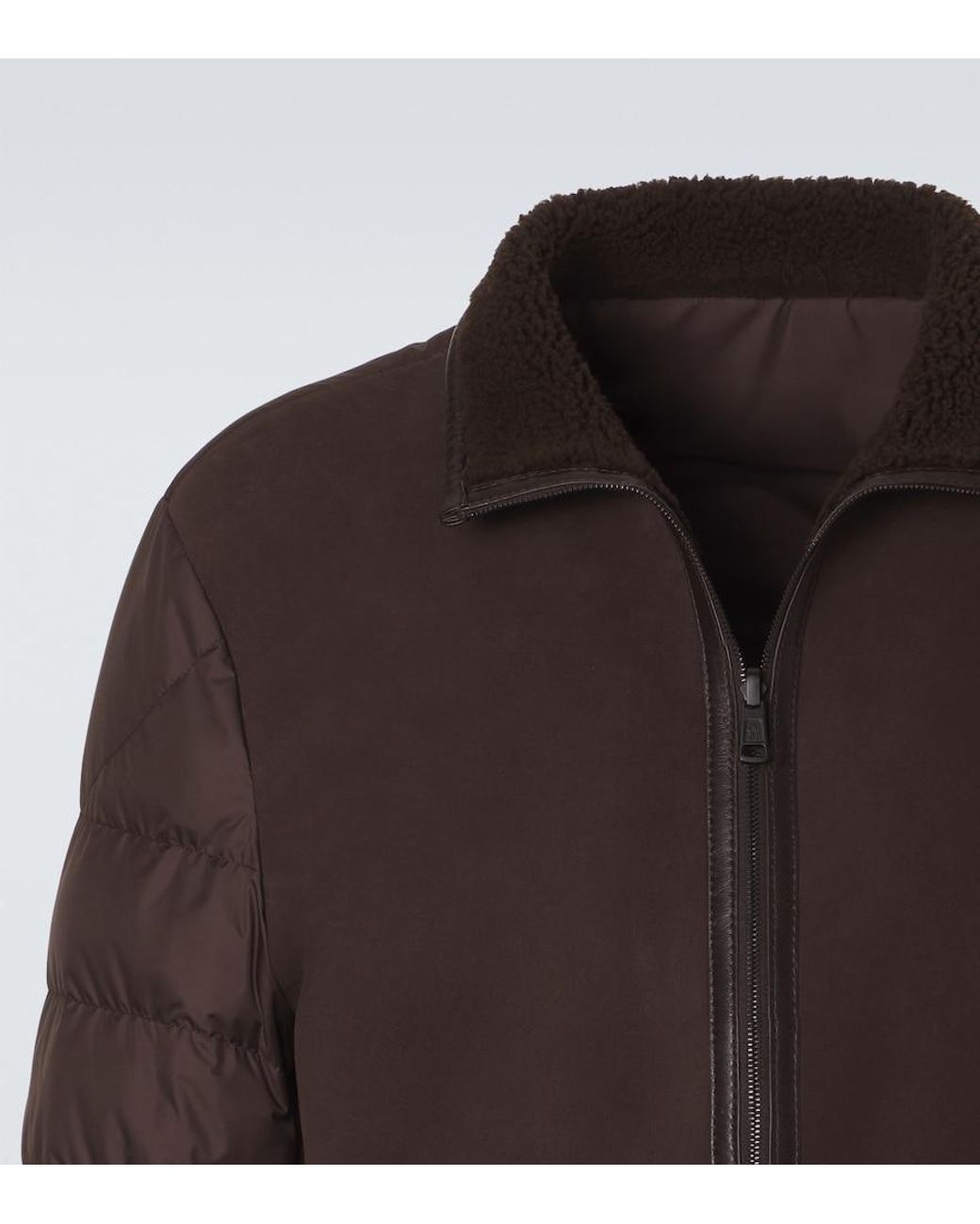 Moncler Black Reversible Shearling Down Jacket for men