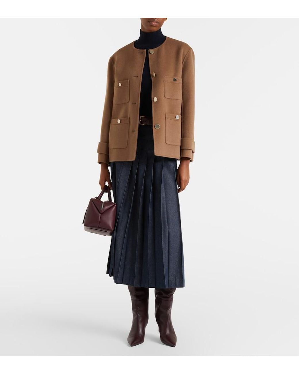 Max Mara Brown Alba Virgin Wool Jacket