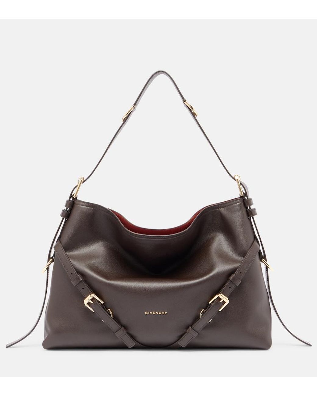 Givenchy Brown Voyou Medium Leather Shoulder Bag