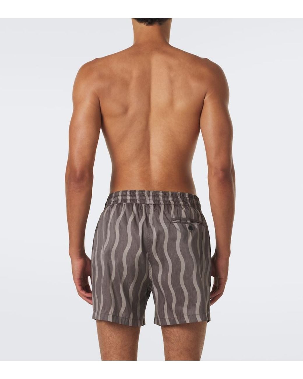 Frescobol Carioca Gray Rio Printed Swim Trunks for men