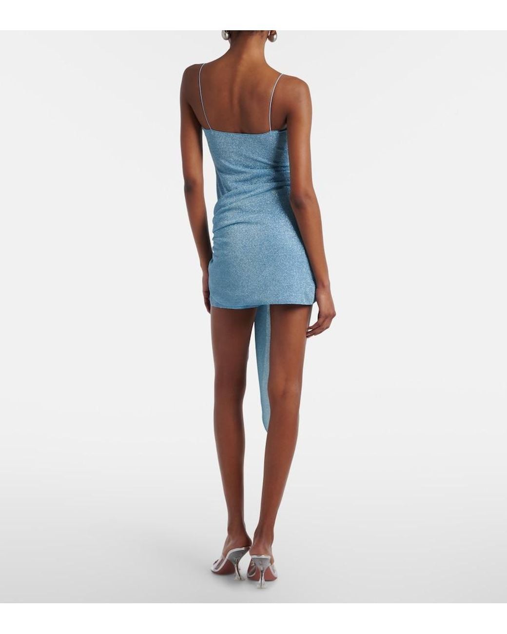 Oseree Blue Lumiere Gathered Minidress