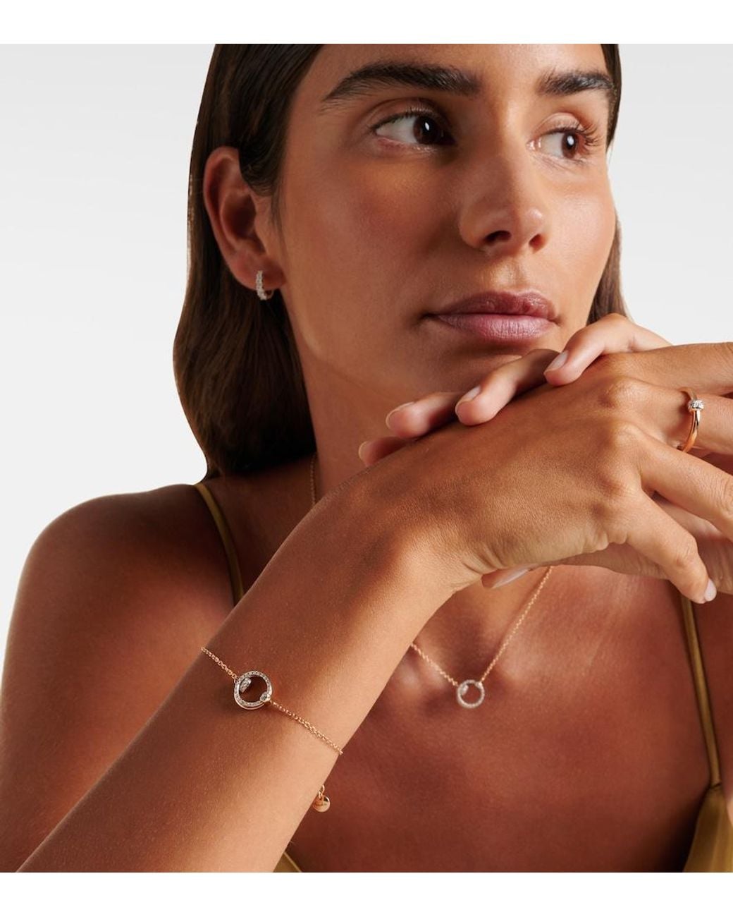 Pomellato Metallic Together 18Kt Rose Chain Bracelet With Diamonds