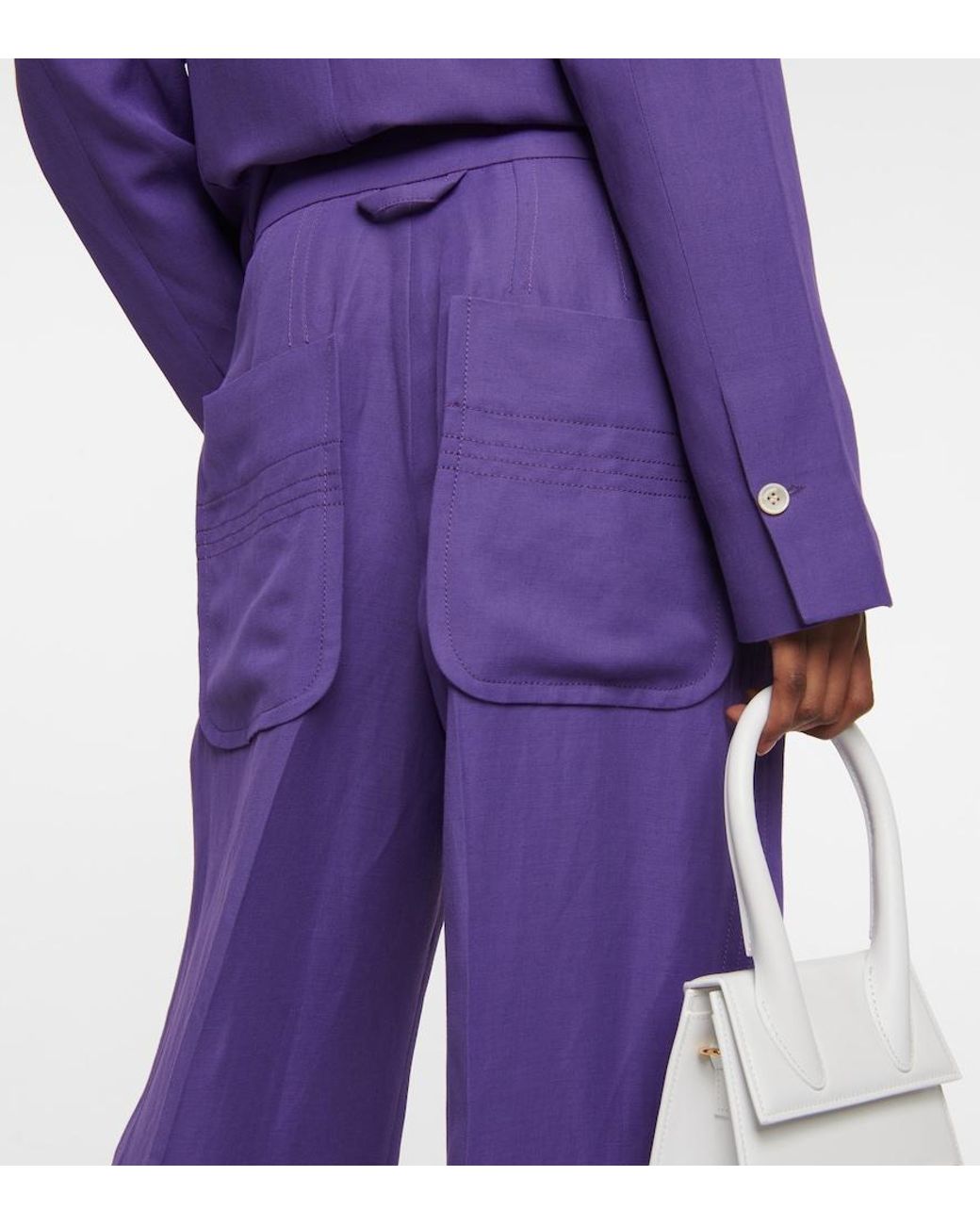 Jacquemus Purple Plidao Wide-Leg Pants