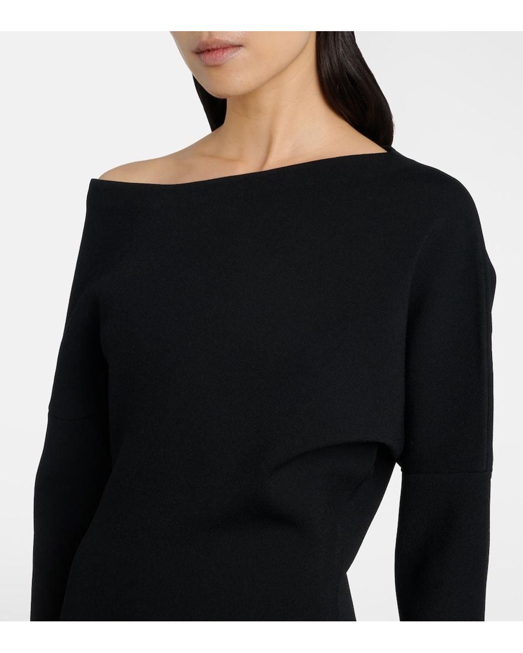 Altuzarra Black Etta One-Shoulder Maxi Dress