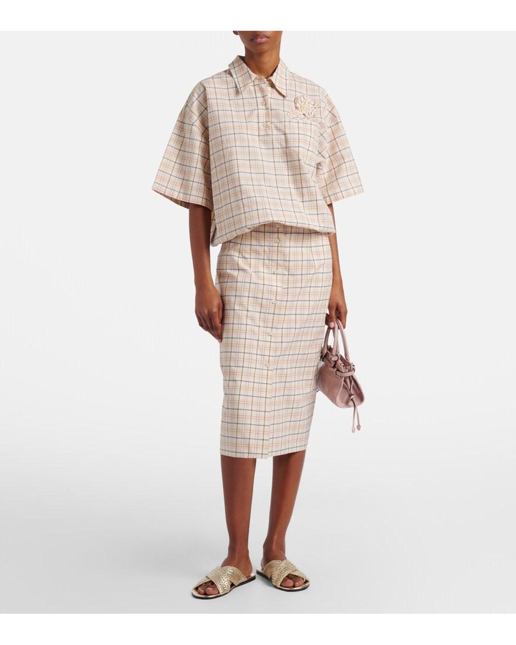 Prada White Woven Leather Slides