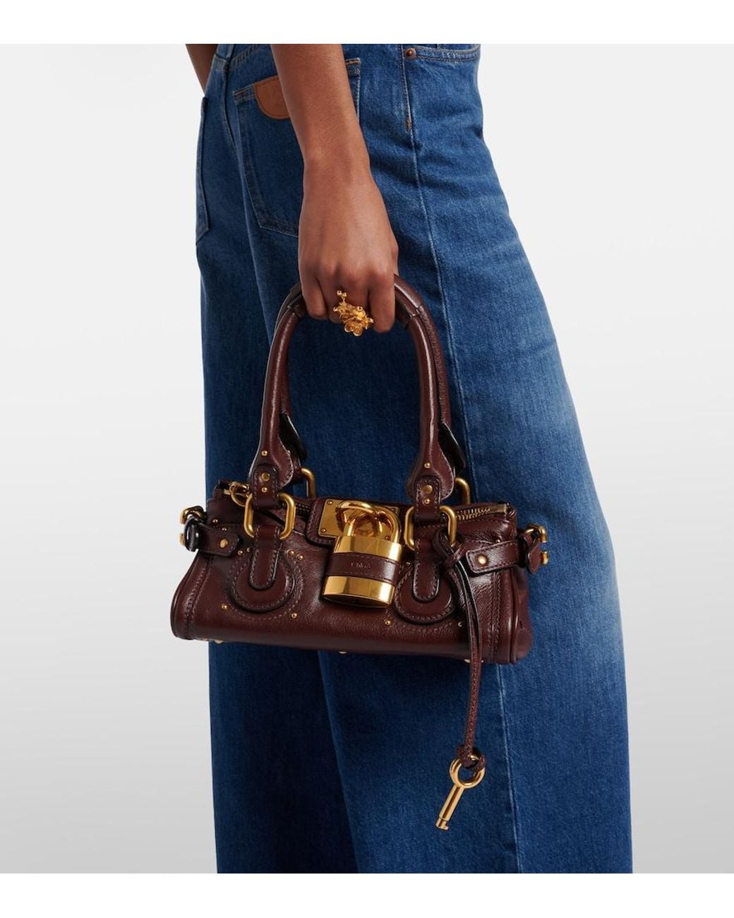 Chloé Brown Paddington Small Leather Shoulder Bag