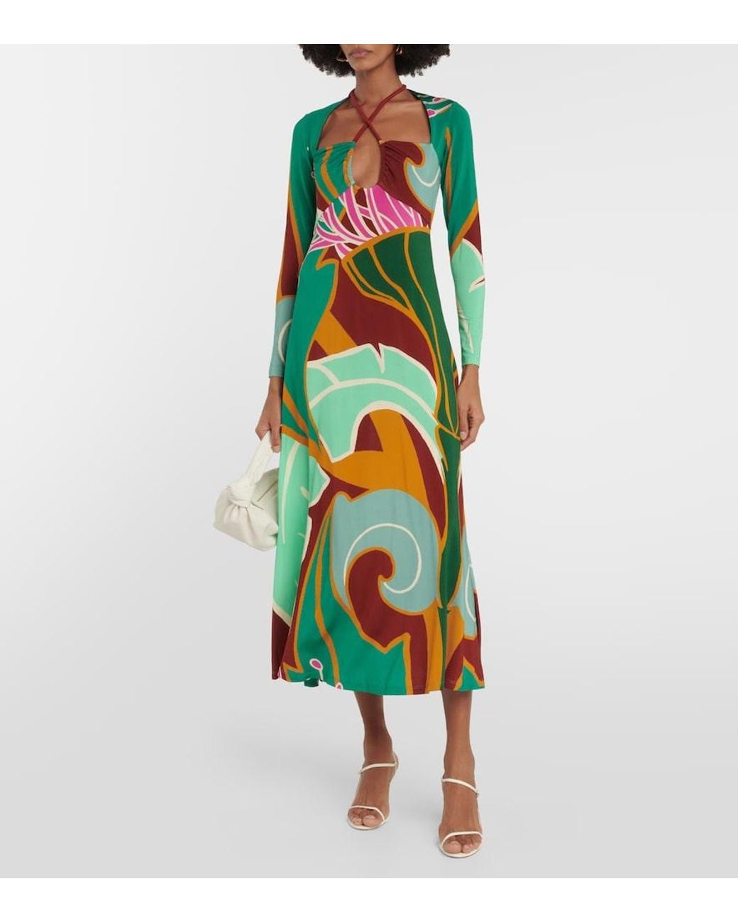 Johanna Ortiz Multicolor Printed Maxi Dress